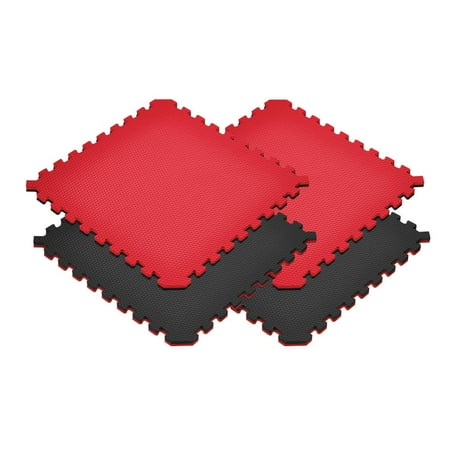 Norsk Red Black 24 In X 24 In Eva Foam Truly Reversible Sport