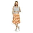 thumbnail image 2 of Women's Floral Iris Flower Petals Blooming A-line Printed Skirt Casual Wear, XL, Earth Yellow Orange, by Ambesonne, 2 of 6