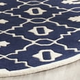 thumbnail image 4 of SAFAVIEH Chatham Ethan Geometric Wool Area Rug, Dark Blue/Ivory, 5' x 5' Round, 4 of 11