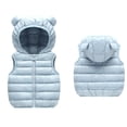 thumbnail image 6 of Godderr Boys Girls Ear Hooded Down Vest for Newborn Baby 9M-5Y Lightweight Sleeveless Jacket Candy Color Waistcoat Winter Warm Tops, 6 of 7