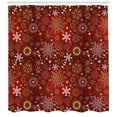 thumbnail image 3 of Ambesonne Winter Shower Curtain, Vintage Xmas, 69"Wx70"L, Vermilion Yellow White, 3 of 3