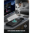 thumbnail image 3 of Teetheory Wireless Keyboard and Mouse Combo - Full-Sized Ergonomic Keyboard with Wrist Rest, Phone Holder, Silent 2.4GHz Cordless Keyboard Mouse Combo for PC/Laptop/Mac/Windows XP/7/8/10 (Black), 3 of 6