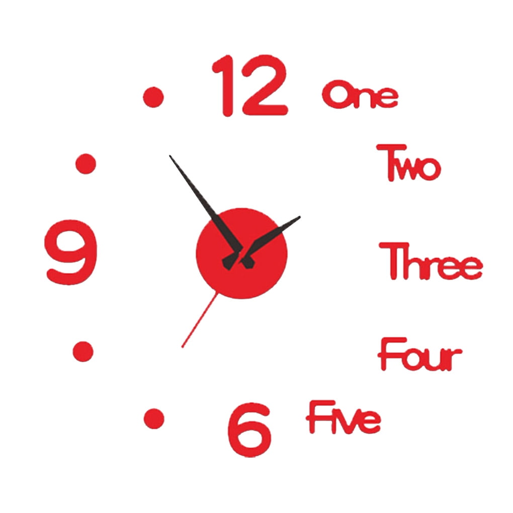 Wall Clocks DIY Clock Acrylic Digital Wall Clock 3D Stereoscopic Silent Electric Clock Home