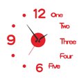 thumbnail image 1 of Reloj de pared eléctrico para el hogar, sala de estar, dormitorio, decorativo, acrílico, reloj de pared, alimentado por batería, rojo Yuarrent HA6192-04B, 1 of 6