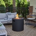 thumbnail image 2 of Real Flame Aegean 24" Round Steel Propane Fire Pit Table with Hidden Tank in Black, 2 of 9