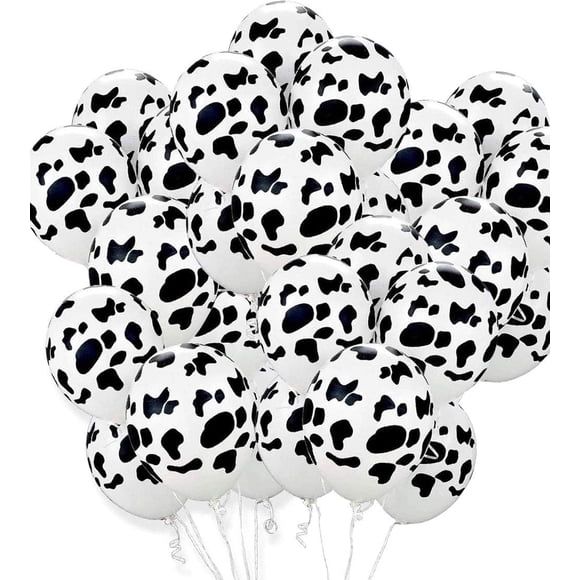 Cow Print Balloons For Birthday Decorations, Multi Scene Decoration With Thick Material And High Quality Latex, Perfect Farm Barn Animals Theme Party Supplies (96 Pieces)