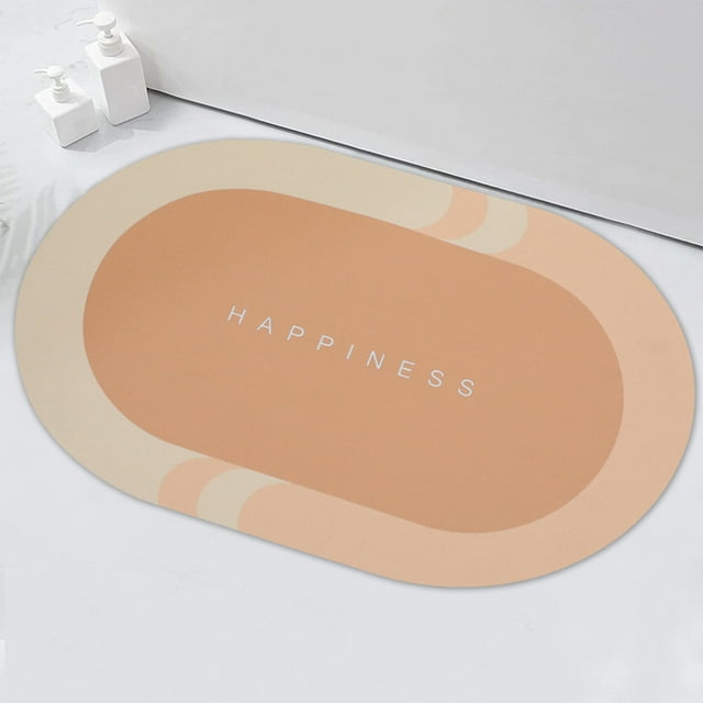 Fridja Summer Clearance Bath Mats for Shower, Super Absorbent Non Slip Bathroom Rug, Quick Dry Imitation Diatomite Bathroom Rug, Washable Shower Floor Bath Mat Rug for Bathtub, 23.62" x 15.74", Yellow