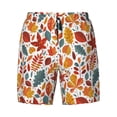 thumbnail image 4 of Lsque Mens Swim Trunks Autumn Leaves Pattern - Bathing Suit Compression Liner - Beach Swim Shorts Swimwear - (S-3XL) - Stretch Quick Dry -3X-Large, 4 of 9