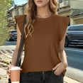 thumbnail image 2 of HNMKIU Hauts de Yoga Sans Manches Mode Décontractée T-Shirt à Manches Courtes Col Rond Couleur Unie Haut Ample Gilet 1, 2 of 4