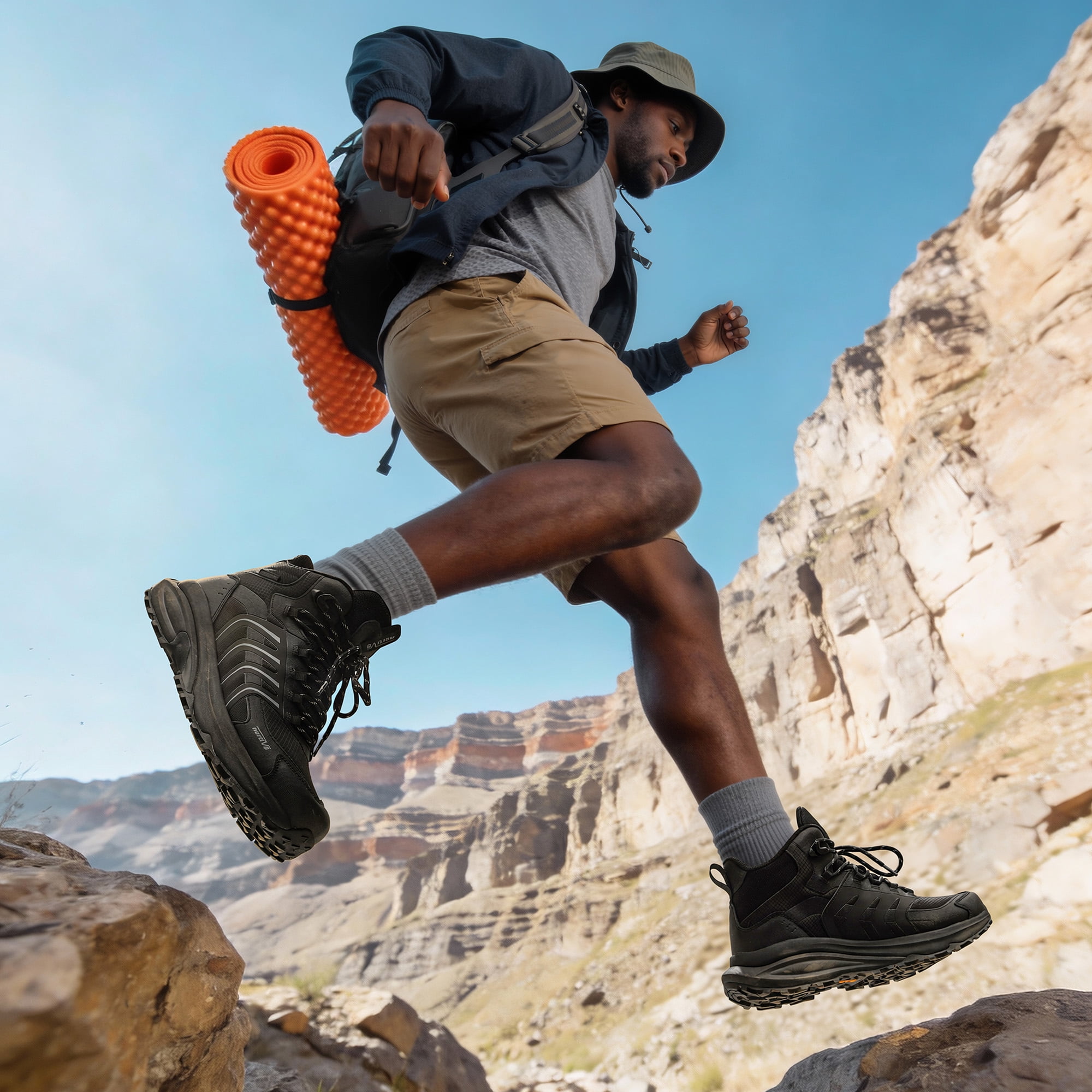 NORTIV 8 Men's Waterproof PRO Hiking Boots Lightweight Outdoor Trekking Camping Climbing Shoes for All Day Comfort Armadillo FieldLite