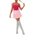 thumbnail image 2 of INSPIRE CHIC Women's Sleeveless Bustier Corset Lace-up Clubwear Party Crop Top S Hot Pink, 2 of 6