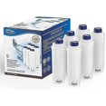 thumbnail image 1 of Cartucho De Filtro De Agua Para Cafetera Con Suavizante De Carbón Activado, Compatible Con Delonghi Ecam, Esam, Etam, Bco, Ec. Paquete de producto de 6, 1 of 3