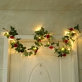 thumbnail image 7 of Christmas Garland Decorations Silk Flower Rose Spring Color Leaf Decoration Flower Living Room Door Hanging Lintel Three Color, 7 of 7