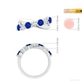 thumbnail image 5 of ANGARA Lab Grown 1.32 Ct Blue Sapphire and Diamond Crossover Ring for Women in 14K White Gold (Size-4mm) | September Birthstone, Anniversary, Jewelry Gift for Women | Lab-Grown Blue Sapphire Ring, 5 of 8