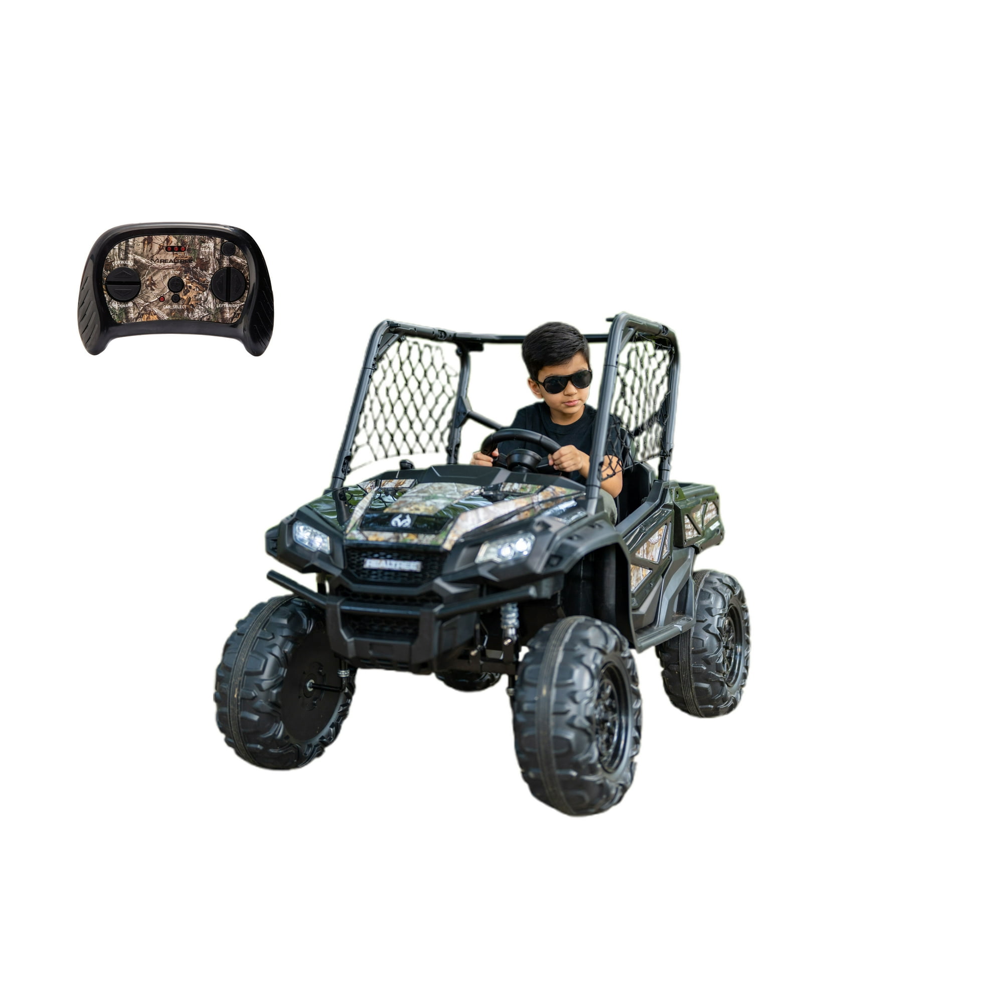 Realtree-XD 24V Battery-Powered UTV Ride-On with 2.4 GHz Remote Control, 2 Seats, Ages 3-8, Up to 5 MPH