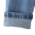 thumbnail image 4 of NAISIBABY Girls Jeans, Silk Waistband High Waist Casual Kids Denim Pants Light Blue 3T, 4 of 6