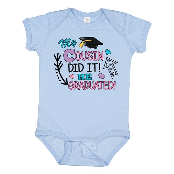 Inktastic My Cousin Graduated with Cap and Arrows Girls Baby Bodysuit