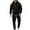 #194-Black, variant on Yusimy Men's Solid Color 2-Piece Hoodie Cargo Set Long Sleeve Elastic Waist Drawstring Pocket Casual Sports