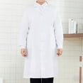 thumbnail image 2 of RUTAYY Women's Men's Lab Coat Long Sleeve White Doctor Jacket Solid Color Long Sleeve Work with Pocket Stylish Versatile Tops, 2 of 5