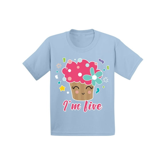 5 Years Old Kids Outfit Cupcake Five 2T Shirts 3T Clothes 5 Years Old Baby Boy Outfit Cute Cupcake I'm Five 4-5T Tshirt Toddler Shirts for 5 Years Old Baby Girl