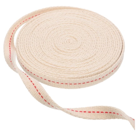 Hemoton Cotton Flat Wick for Paraffin Oil Cotton Lantern Wick Replacement for Oil Lamps Flat Cotton Wick for Kerosene Lanterns Oil Burner Wick with Stitch 1M