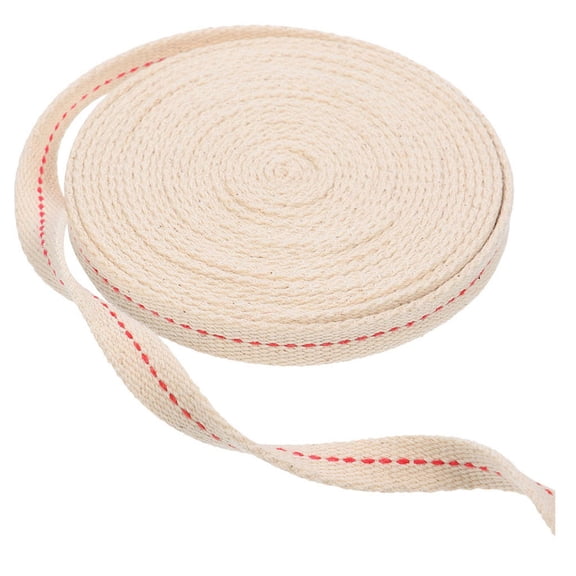 Hemoton Cotton Flat Wick for Paraffin Oil Cotton Lantern Wick Replacement for Oil Lamps Flat Cotton Wick for Kerosene Lanterns Oil Burner Wick with Stitch 1M