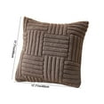 thumbnail image 3 of Pillows for Couch Hwkond Pillowcase Pillowcase With Striped Design Concealed Zip Removable Breathable And Warm No Deformation Solid Colour Cushion Cover Pillowcase,(Up to 25% Off)Brown, 3 of 6