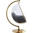 thumbnail image 6 of Meridian Furniture Luna Grey Fabric Acrylic and Metal Swing Bubble Accent Chair, 6 of 8