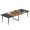 Brown Black, variant on Fnova 94.48" Conference Table with Cable Grommets, Large Boat-Shaped Meeting Room Table with Sturdy Metal Legs, Multi-Purpose Executive Desk for Office, Boardroom & Collaborative Workspaces