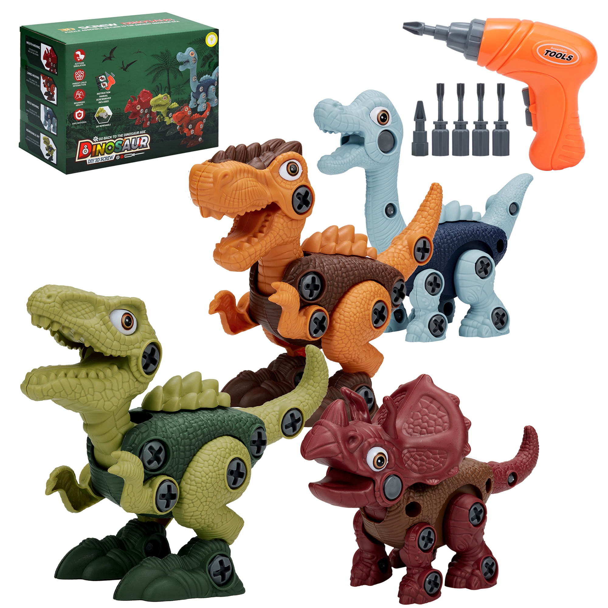 Disassembly Dinosaur DIY Play Toys Electric Drill Set Educational Gifts for Kids 