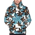 thumbnail image 4 of KLL Lilies Flowers Print Mens Hoodie Long Sleeve Casual Pullover Hooded Sweatshirt Fashion Drawstring Hoodies with Pocket-4X-Large, 4 of 6