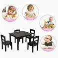 thumbnail image 3 of Hommoo Kids Table and Chairs Set, Kids Wooden Table and 4 Chairs Set for Toddler, Activity Chair for Toddlers Lego, Reading, Game, Train Room, Simple Children Furniture Table Desk Sets, 3 of 5