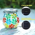 thumbnail image 6 of Mosaic Solar Lanterns - Glass Hanging Lights Hollow Out Waterproof Outdoor Decorative for Garden, Patio, Holiday Party Outdoor Decoration, 1 Pack, 6 of 8