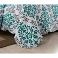 thumbnail image 3 of MarCielo 3 Piece Quilted Bedspread, Printed Quilt, Quilt Set Bedding Throw Blanket Coverlet Oversize Lightweight Bedspread Ensemble, Turquoise, Queen Size, Katrina Blue, 3 of 3