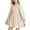 Beige, variant on FAOWME Girl Summer Skirt Long Sleeved Ruffled Skirt High Waist Dress For Girls White 18-24 Months