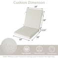 thumbnail image 7 of Goodgoods 18" x 36" Outdoor Dining Chair Cushions, 4-Pack Water & Fade Resistant Patio Cushions with Ties, Beige, 7 of 7