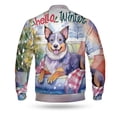 thumbnail image 2 of Watercolor Hello Winter Australian Cattle Dog Chill Christmas Welcome All Over Print 3D Baseball Jacket Heeler Lover Gifts Bomber Jacket Softball - 00016, 2 of 6