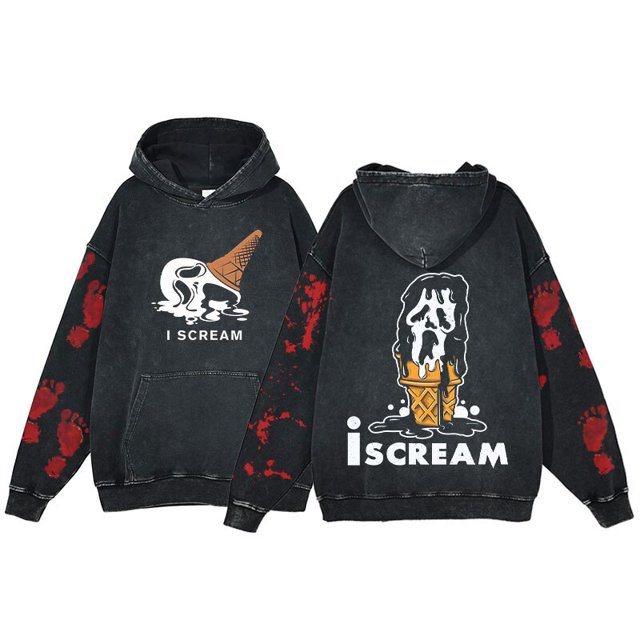 Sudaderas con capucha con cara de fantasma para hombre, ropa de calle Harajuku con estampado de terror de película, Hip Hop, Y2k, Tops casuales Unisex