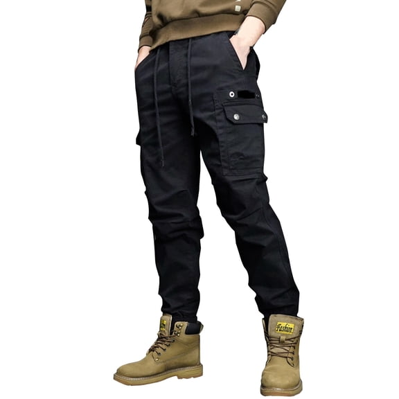Awwp Mens Pants, Hiking Work Pants Outdoor Cargo Casual Sports Trousers Pants for Men Black L