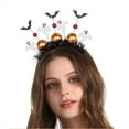 thumbnail image 4 of Diademas de Halloween para fiestas de Halloween, decoración para cosplay, pinza para el pelo, diadema negra con murciélago, 4 of 8