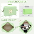 thumbnail image 2 of Gynky Makeup Bag Toiletry Bag Organizer Personalized Initial Make up Cosmetic Bags Travel Essentials for Birthday Christmas Girl Women Girlfriend Teacher Valentines Day Gifts, 2 of 9