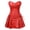Red, variant on Green Leather Corset Dress Skirts Set Burlesque Zipper Steampunk Bustiers Overbust Plus Size Lingerie 2XL
