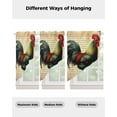 thumbnail image 4 of Retro Rooster Swag Valances for Windows, Farmhouse Vintage Animal Watercolor Rod Pocket Sheer Valances for Small Windows, Swag Toppers Light Filtering for Kitchen Living Room 2 Panels 28''x36'', 4 of 6