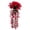 Red, variant on Artificial Hanging Violet Flower Vine Faux Floral Garland for Wall Decor Home Garden Wedding Decoration Cascading, Hydrangea Artificial Flowers for Indoor Outdoor Hanging, 30.7" Red