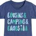 thumbnail image 3 of Instant Message - Cousins & Camping & Chaos - Toddler & Youth Girls Short Sleeve Graphic T-Shirt, 3 of 6