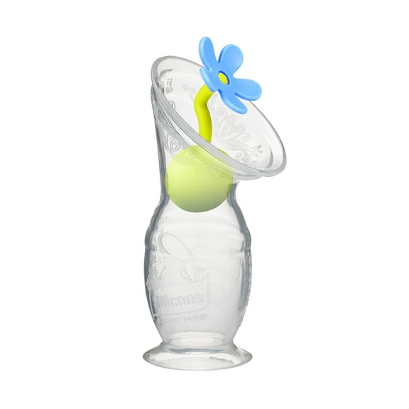 Haakaa Gen 2 Silicone Manual Breast Pump with Suction Base and Blue Stopper 4 oz