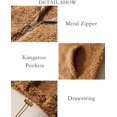 thumbnail image 4 of Mujeres de manga larga Sherpa Fleece Hoodies Casual Zip Up Fuzzy Coat Pullover Sudadera Crop Tops Sudadera con capucha con bolsillos Zhivalor WMZY-838-14, 4 of 5