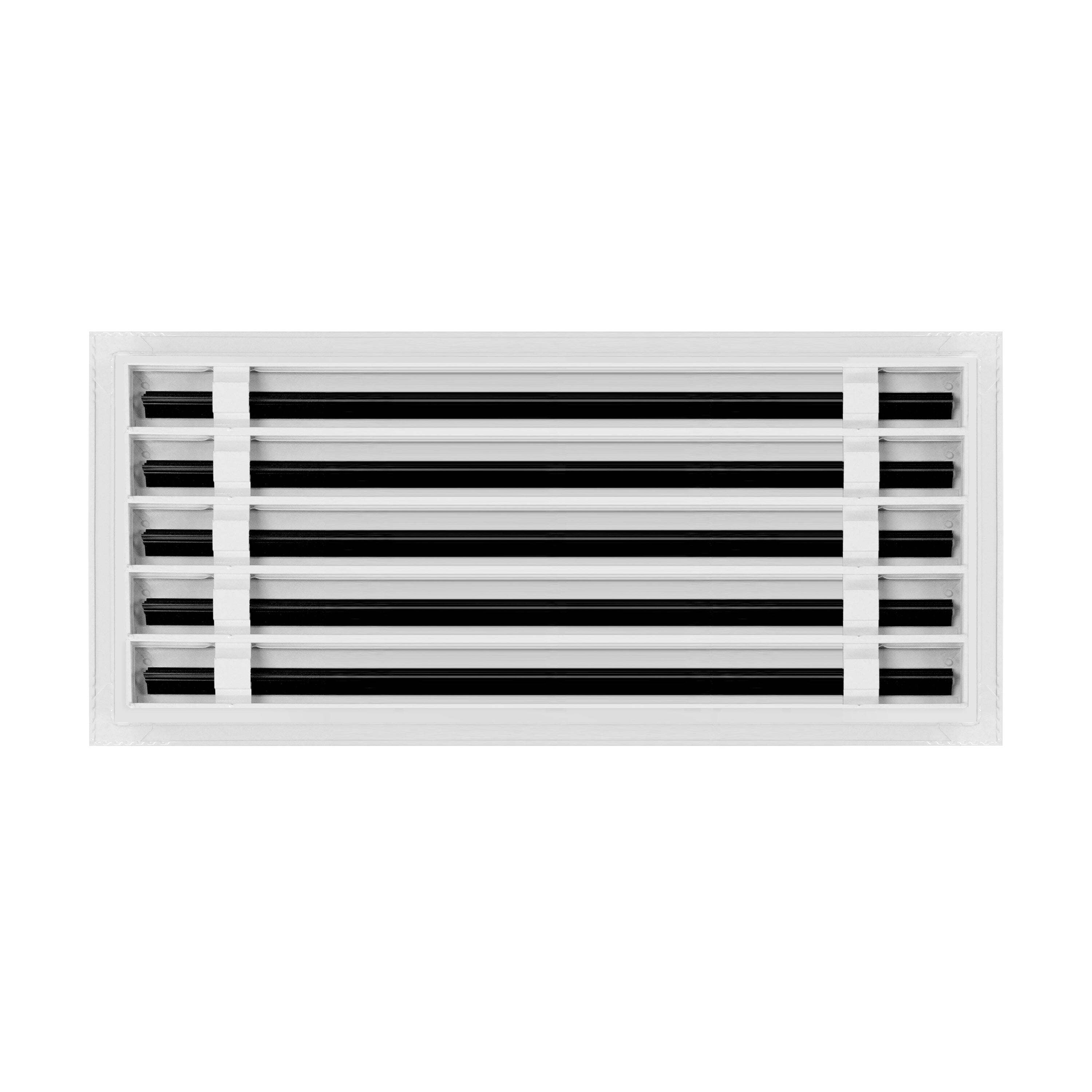 BUILDMART - 22x10 Modern AC Vent Cover - Decorative White Aluminum Air Vent - Standard Linear Slot Diffuser - Heating and Cooling Register Grille for Ceiling, Walls & Floors - Texas Buildmart
