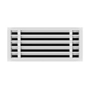 BUILDMART - 22x10 Modern AC Vent Cover - Decorative White Aluminum Air Vent - Standard Linear Slot Diffuser - Heating and Cooling Register Grille for Ceiling, Walls & Floors - Texas Buildmart