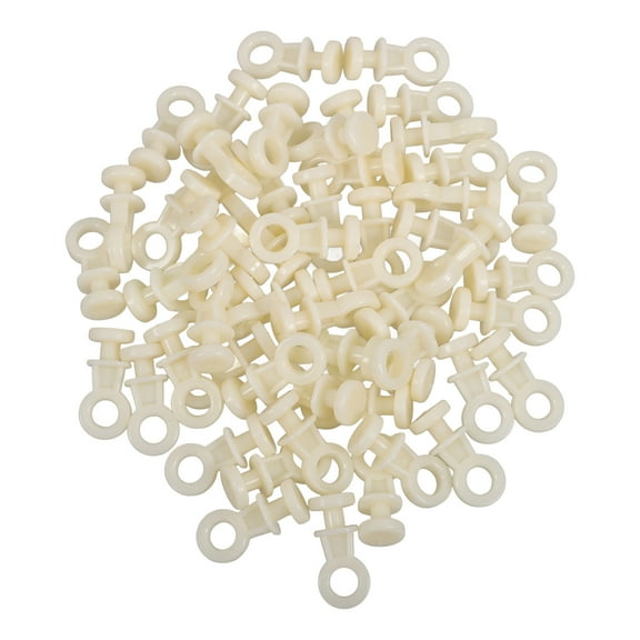 Clispeed 100Pcs Curtain Track Roller Accessories for Beige PVC